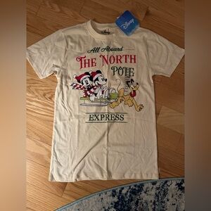 Disney  Cream T-Shirt - North Pole Express